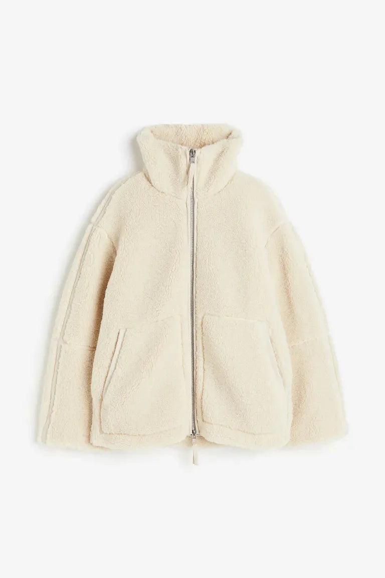 Lamb Wool Fleece Windbreaker