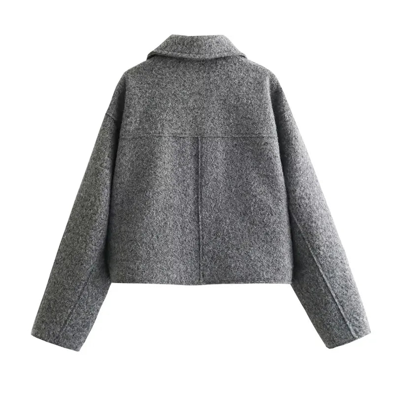 Tweed Cropped Zip Jacket