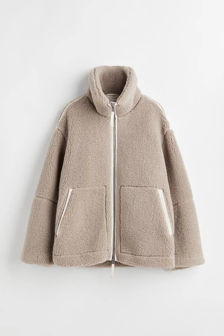 Lamb Wool Fleece Windbreaker